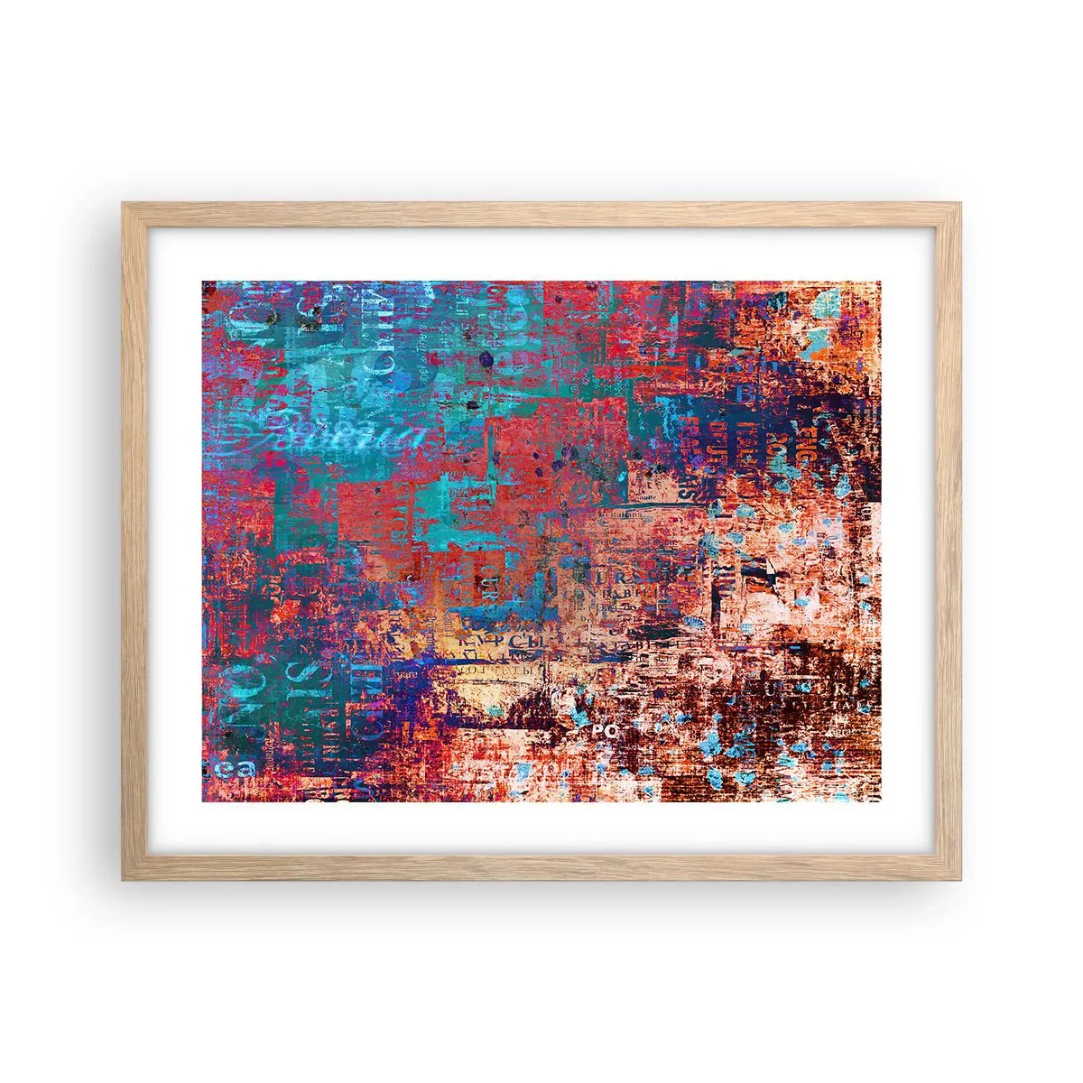 Poster in einem Rahmen aus heller Eiche - Erinnerung und Vergessen - 50x40 cm