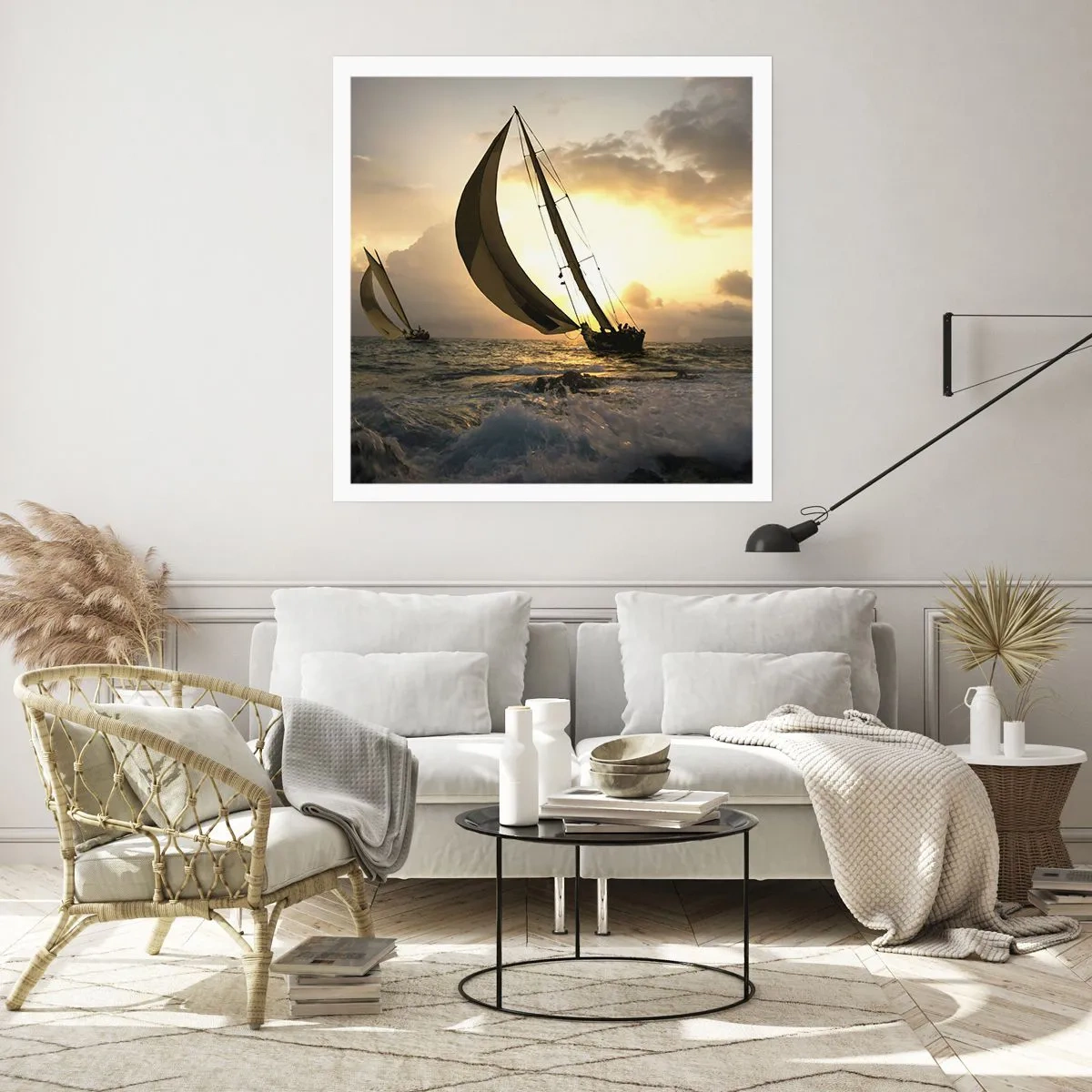 Poster - Mit dem Wind und gegen den Wind - 50x50 cm