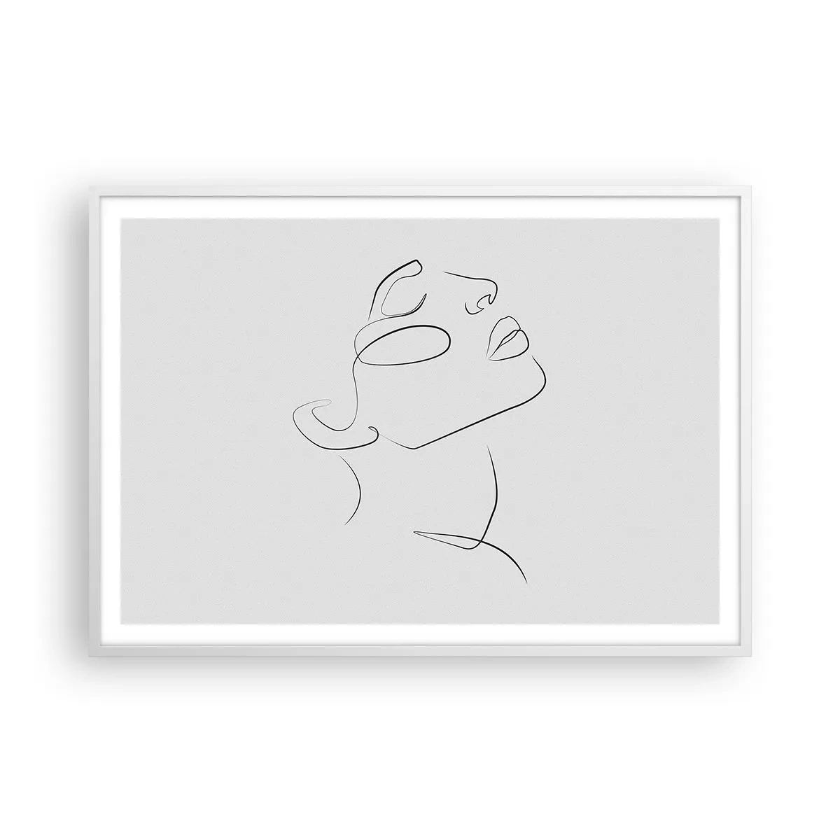 Poster in einem weißen Rahmen - Die Drehungen und Wendungen der Träume - 100x70 cm