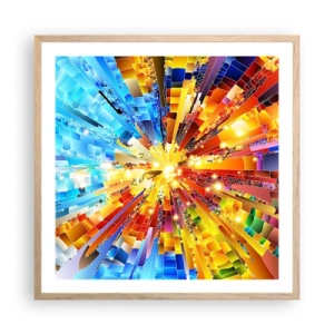 Poster in einem Rahmen aus heller Eiche - In Medienauflösung - 60x60 cm