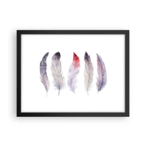 Poster in einem schwarzem Rahmen - Zart wie mehrfarbiger Nebel - 40x30 cm