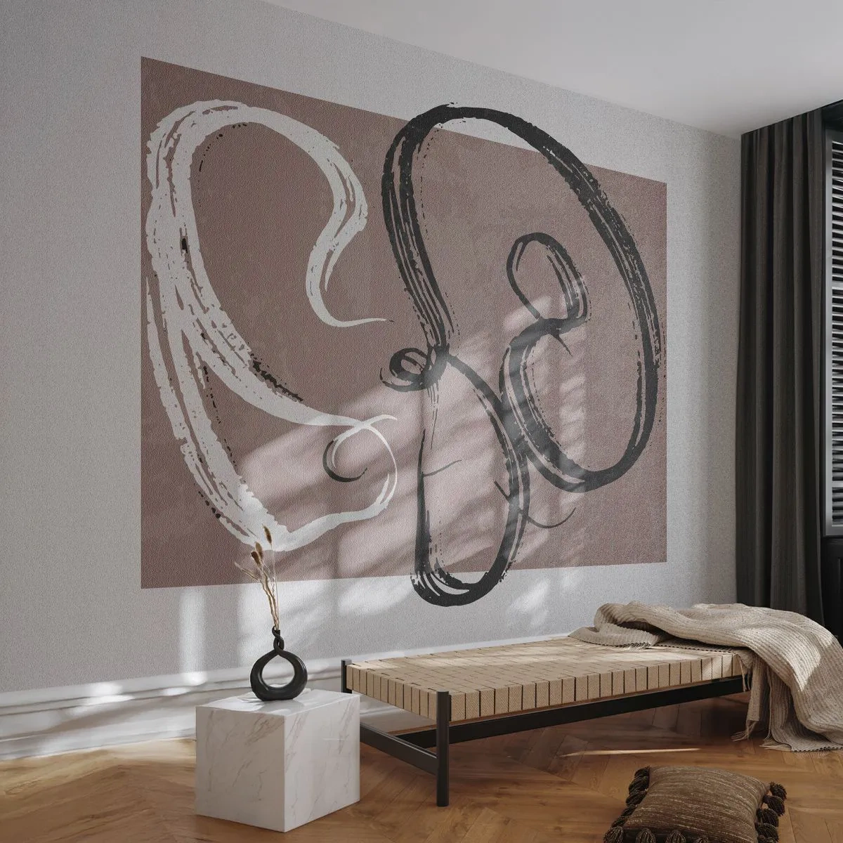 Selbstklebende Fototapete Deluxe Sticker - Komposition – die Suche nach Fülle - Minimalismus, Stück, Abstraktion - 200x140 cm