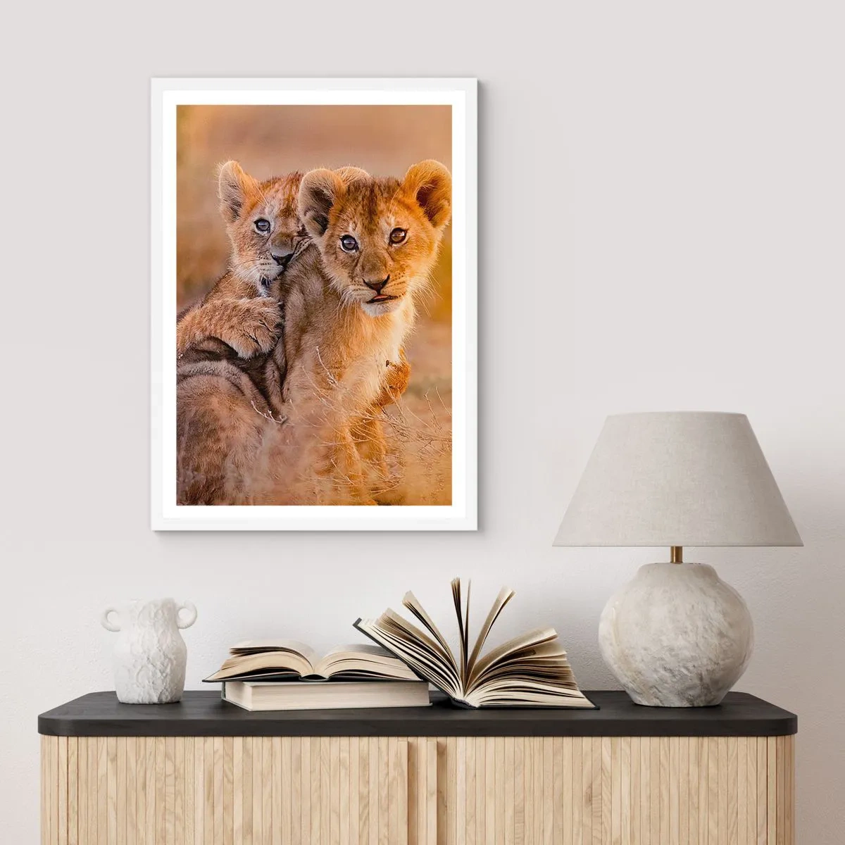 Poster in einem weißen Rahmen - Bitte nicht stören! Wir haben Spaß - 40x50 cm