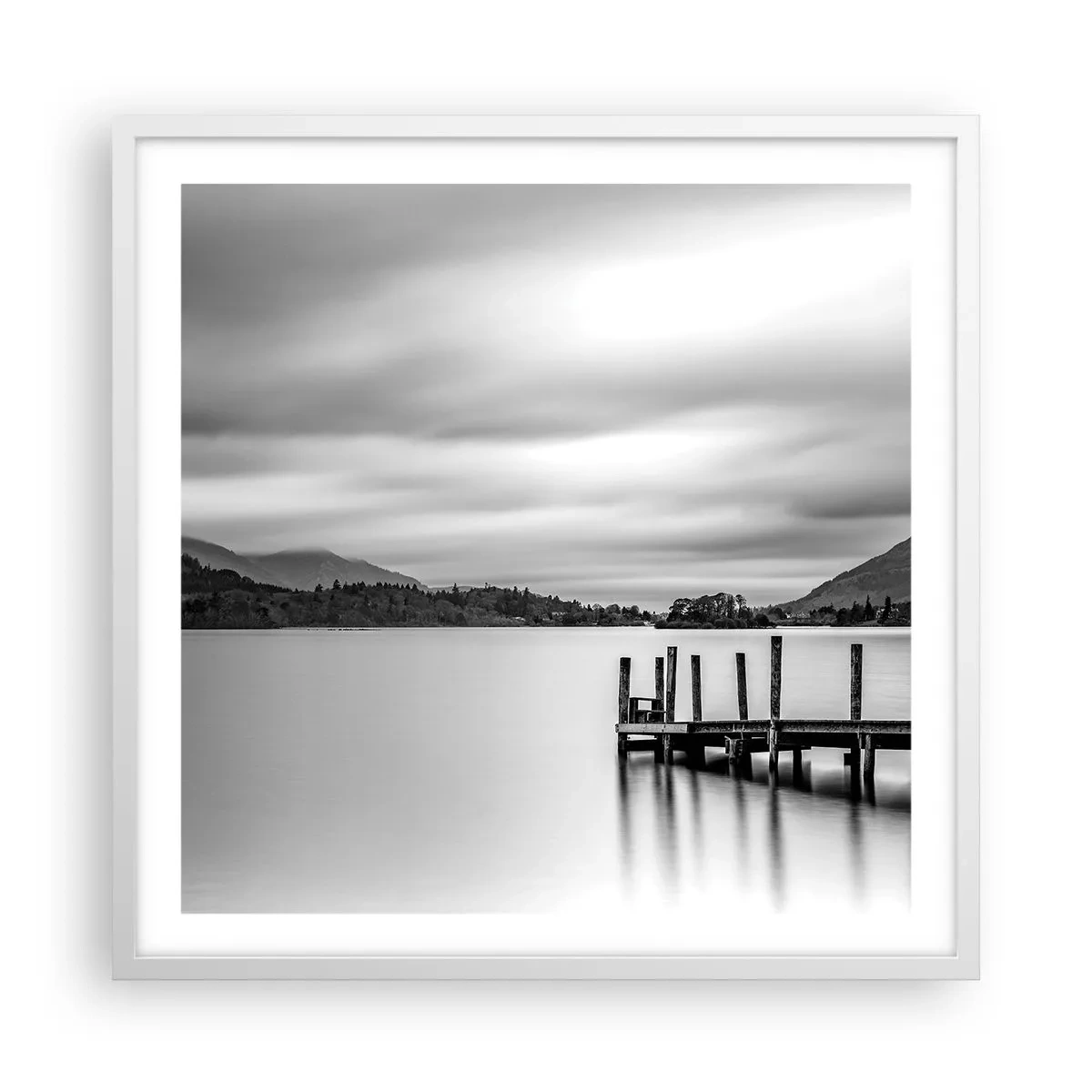Poster in einem weißen Rahmen - Milde und Kraft - 60x60 cm
