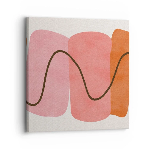 Bild auf Leinwand - Leinwandbild - Sanfte Bewegung der Formen - 30x30 cm