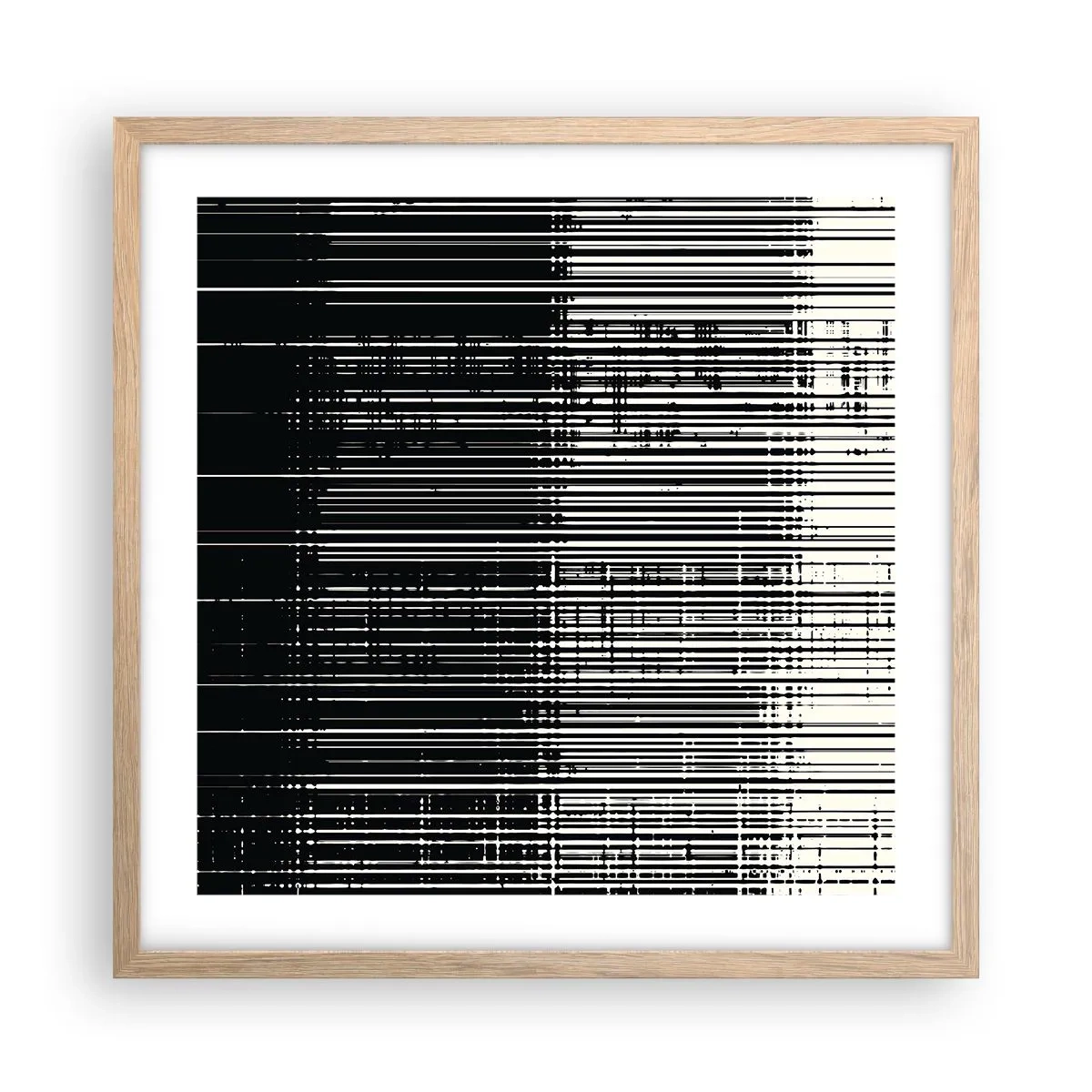 Poster in einem Rahmen aus heller Eiche - Wellen und Vibrationen - 50x50 cm