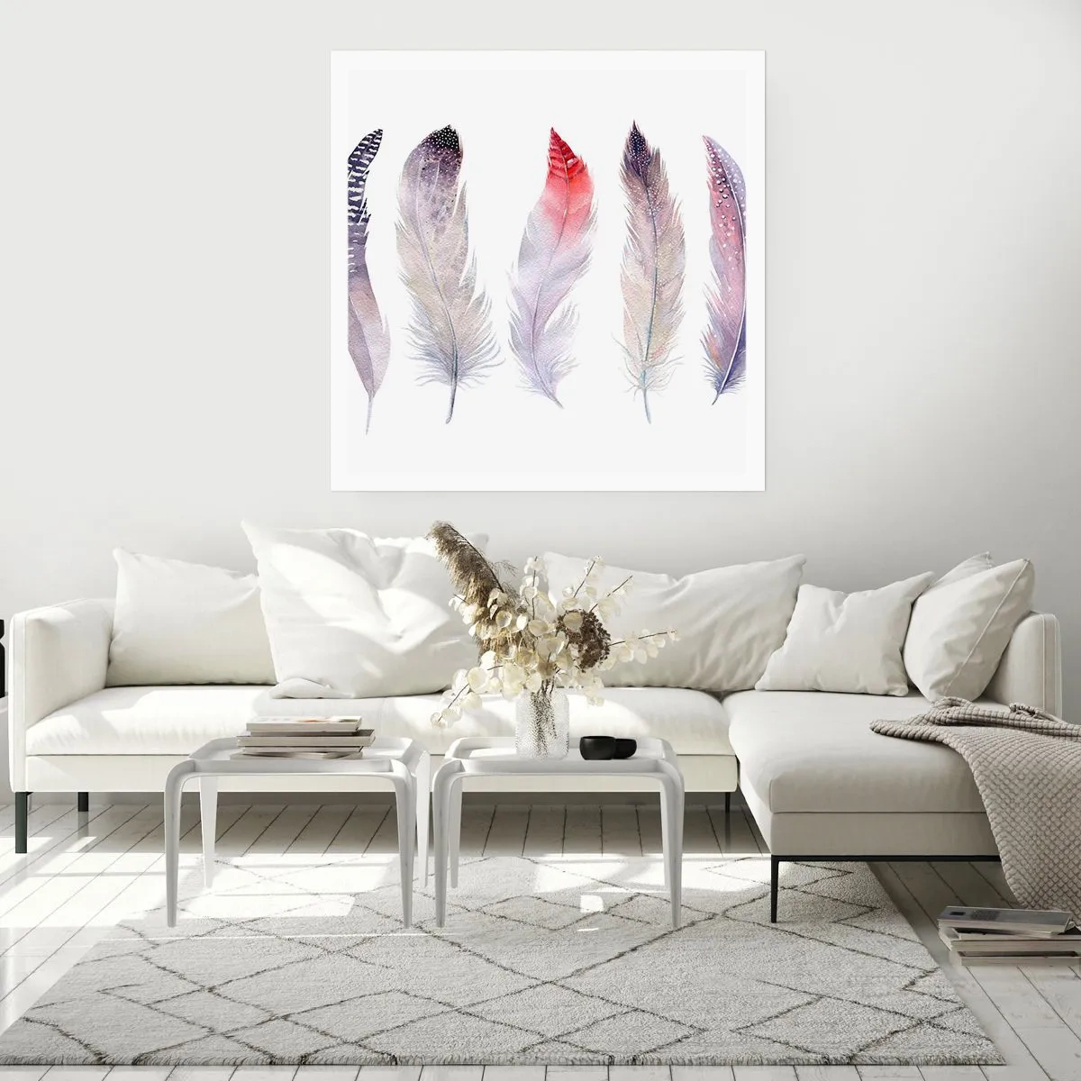 Poster - Zart wie mehrfarbiger Nebel - 40x40 cm