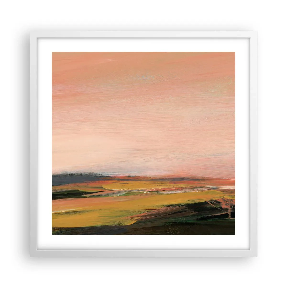 Poster in einem weißen Rahmen - In Rosatönen - 50x50 cm