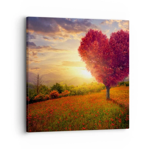 Bild auf Leinwand - Leinwandbild - Berührt das Herz - 30x30 cm