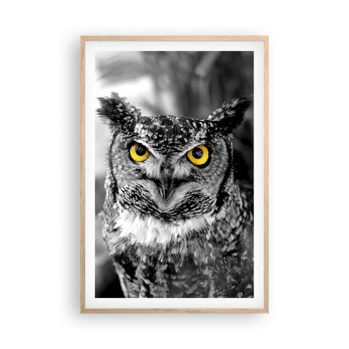 Poster in einem Rahmen aus heller Eiche - Nichts wird sich verstecken - 61x91 cm