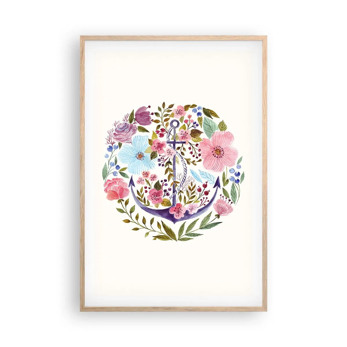 Poster in einem Rahmen aus heller Eiche - Guter Traum eines Seemanns - 61x91 cm