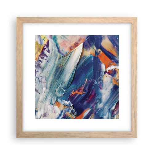 Poster in einem Rahmen aus heller Eiche - Farbverwirrung - 30x30 cm