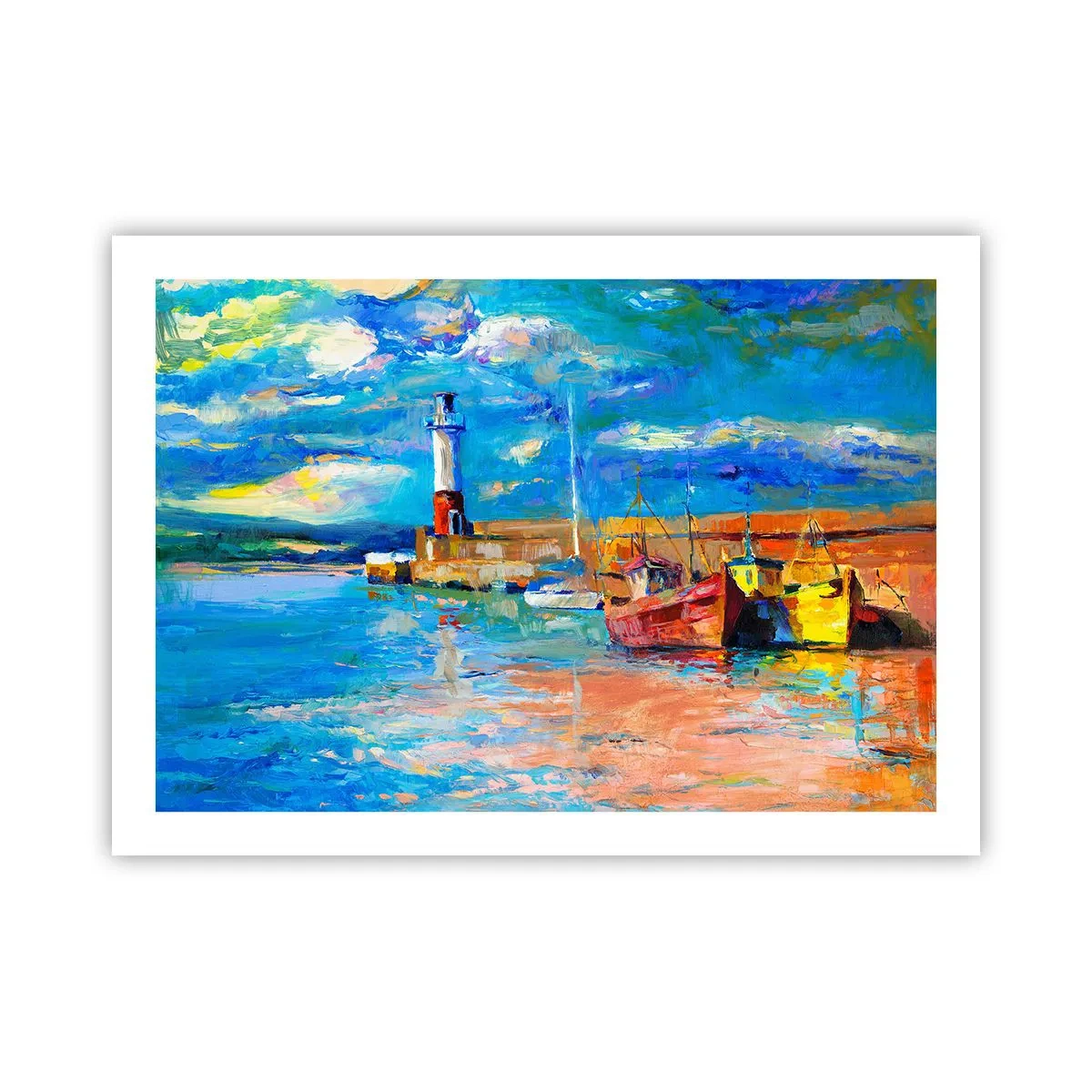 Poster - Ein Nachmittag in der Regenbogenbucht - 70x50 cm