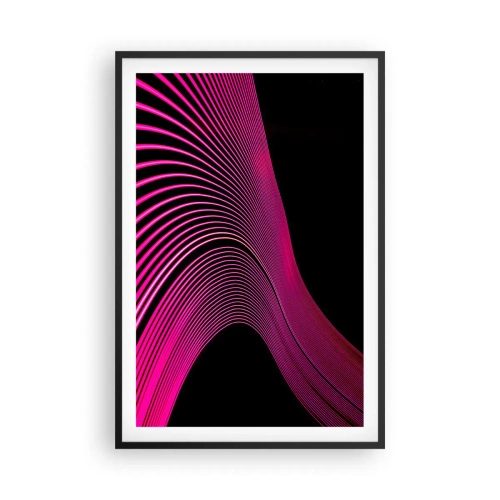 Poster in einem schwarzem Rahmen - Allee des Lichts - 61x91 cm