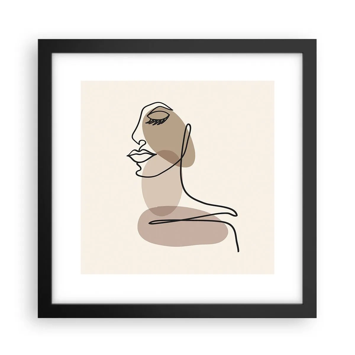 Poster in einem schwarzem Rahmen - Sich selbst zugehört - 30x30 cm