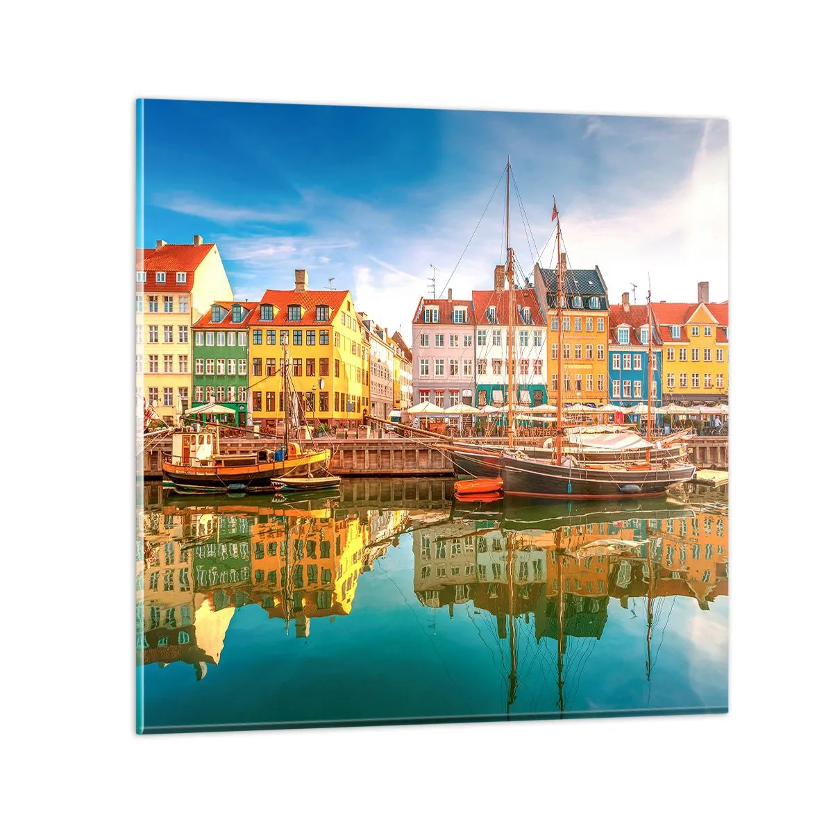 Glasbild - Bild auf glas - Glatt wie ein Spiegel über dem Wasser - 50x50 cm