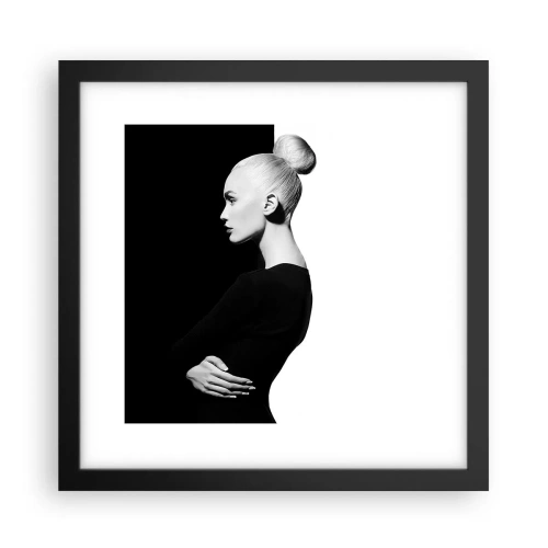 Poster in einem schwarzem Rahmen - Einfach eine Frau - 30x30 cm