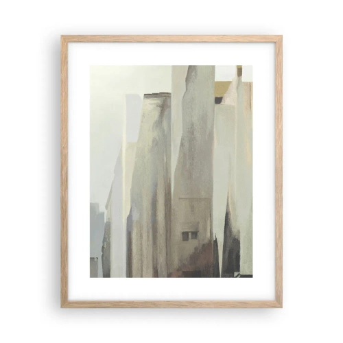 Poster in einem Rahmen aus heller Eiche - Traum von der Stadt - 40x50 cm