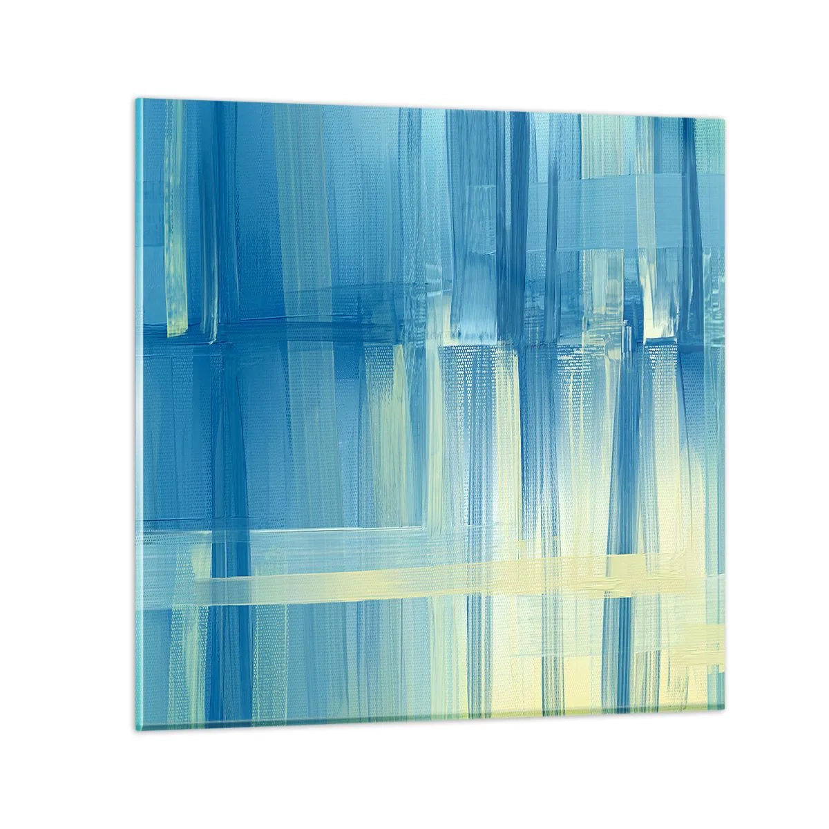 Glasbild - Bild auf glas - Komposition in Türkis - 40x40 cm