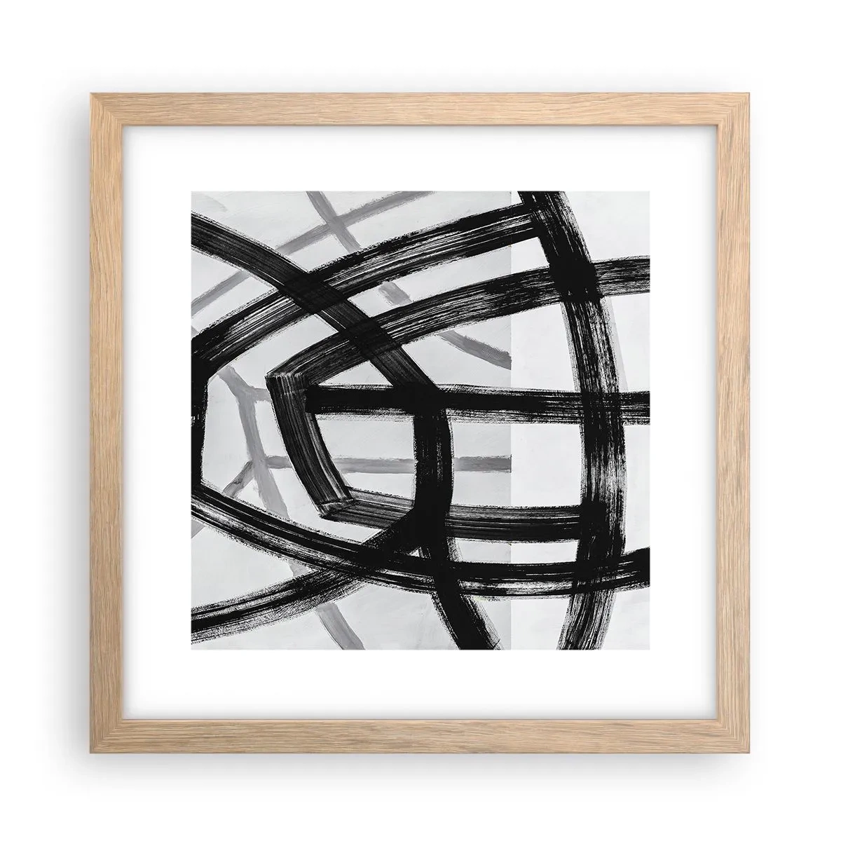 Poster in einem Rahmen aus heller Eiche - Bautiefe - 30x30 cm