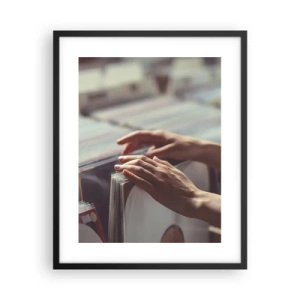 Poster in einem schwarzem Rahmen - Auf der Suche nach Emotionen - 40x50 cm