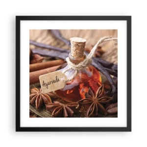 Poster in einem schwarzem Rahmen - Zur Einheit von Körper und Geist - 40x40 cm