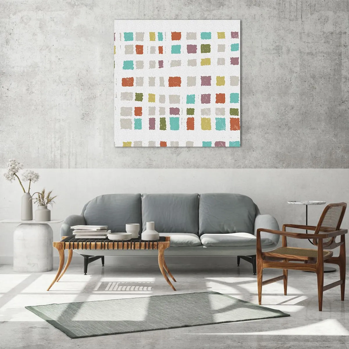 Glasbild - Bild auf glas - Unbekanntes Spiel - 70x70 cm