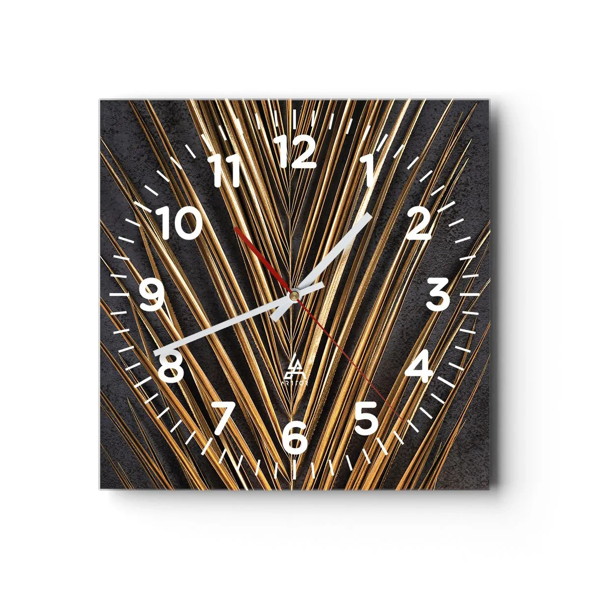Wanduhr - Glasuhr - Das Gold der Tropen - 30x30 cm