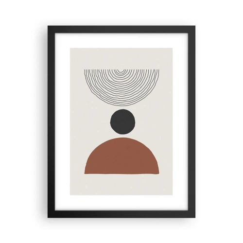 Poster in einem schwarzem Rahmen - Das Zentrum der Aufmerksamkeit - 30x40 cm