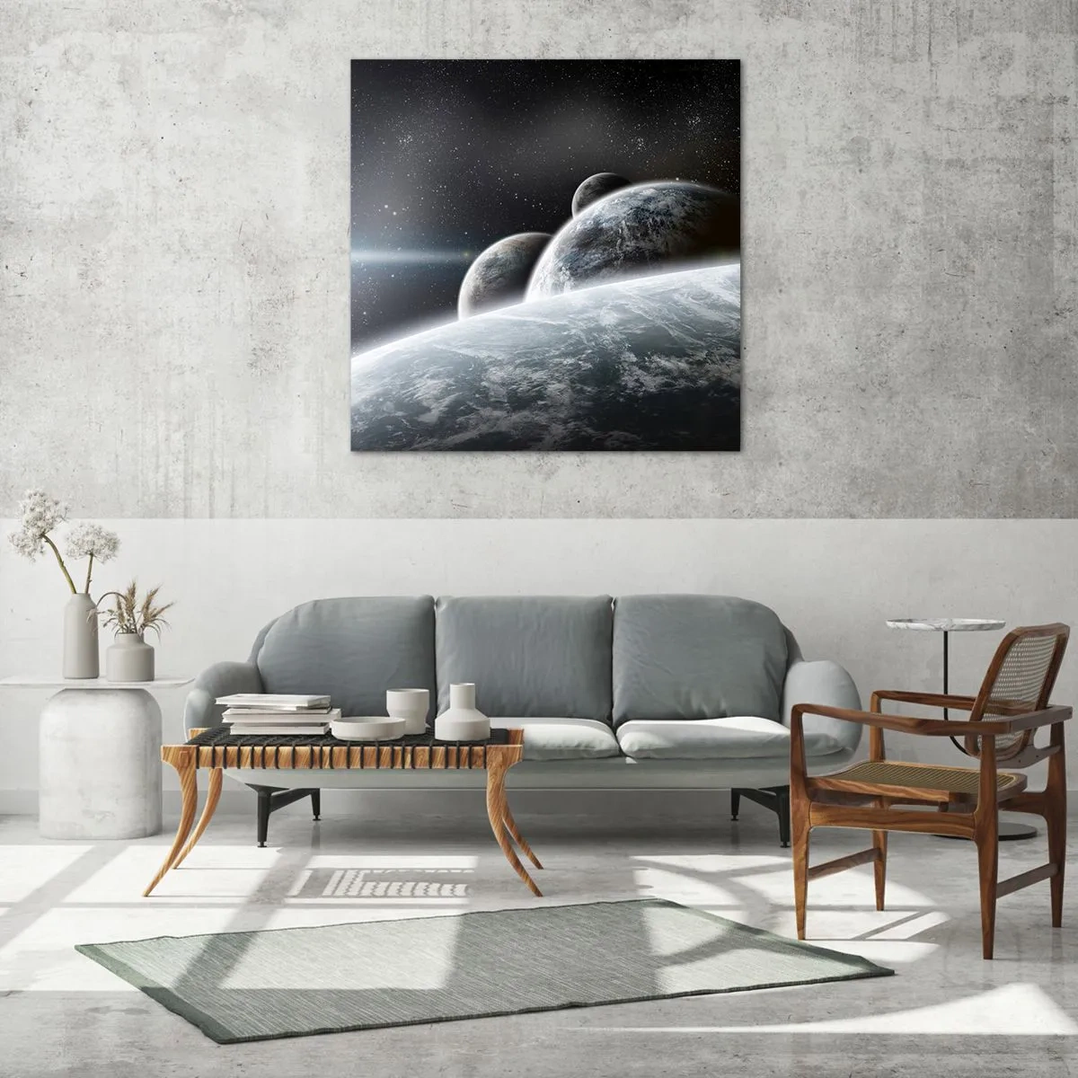 Glasbild - Bild auf glas - Kosmische Musik der Sphären - 70x70 cm