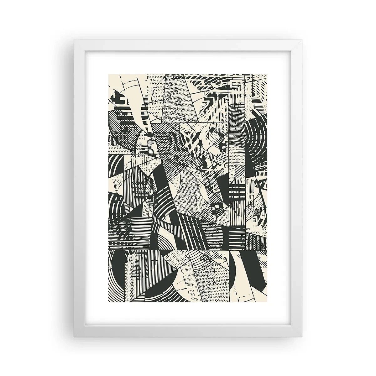 Poster in einem weißen Rahmen - Die Dynamik der Gegenwart - 30x40 cm