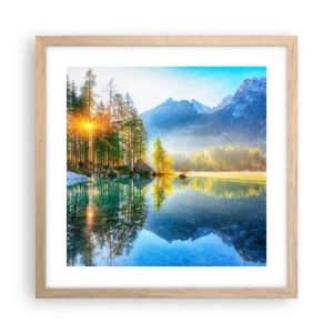 Poster in einem Rahmen aus heller Eiche - Majestät und Süße - 40x40 cm