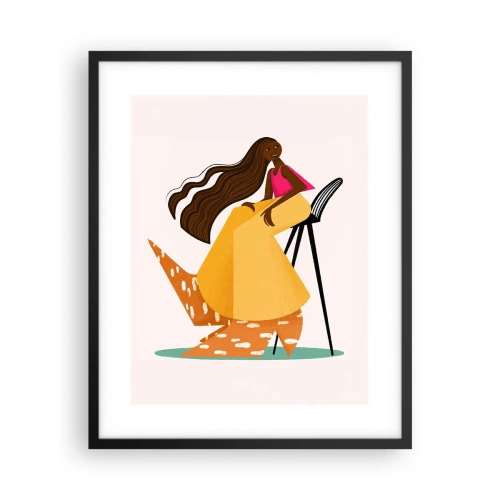 Poster in einem schwarzem Rahmen - Mode macht auch Spaß - 40x50 cm