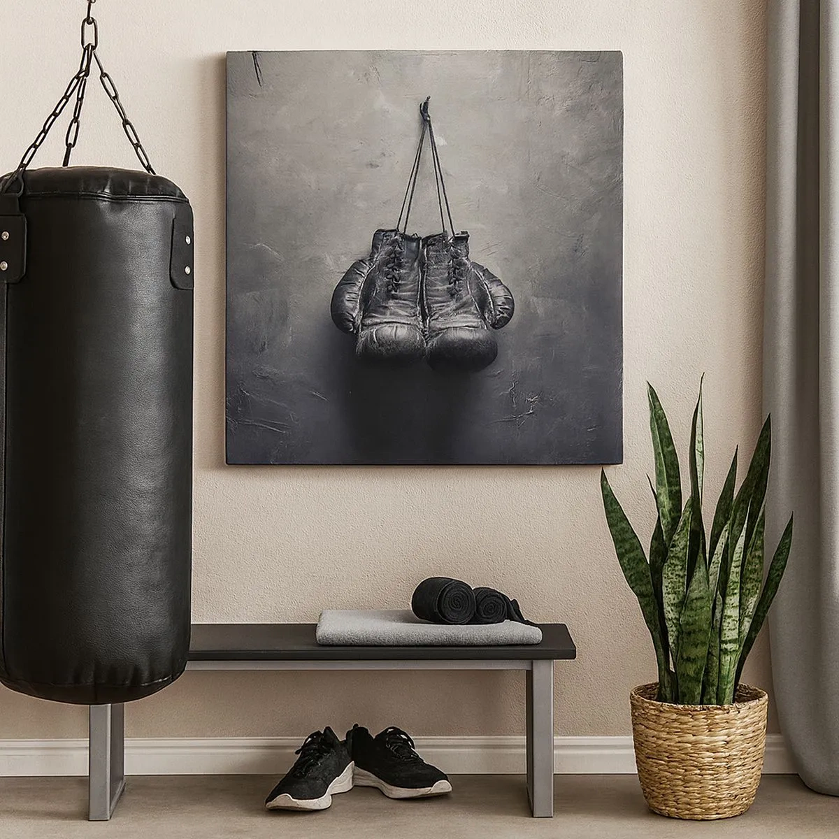 Bild auf Leinwand - Leinwandbild - Zeit des Kampfes und Zeit des Friedens - 30x30 cm