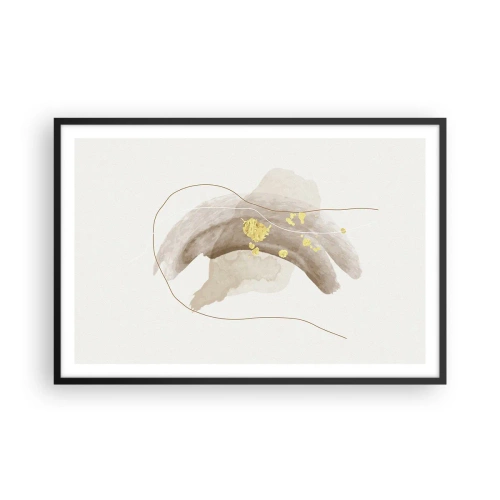 Poster in einem schwarzem Rahmen - Im Weltraum begegnet - 91x61 cm