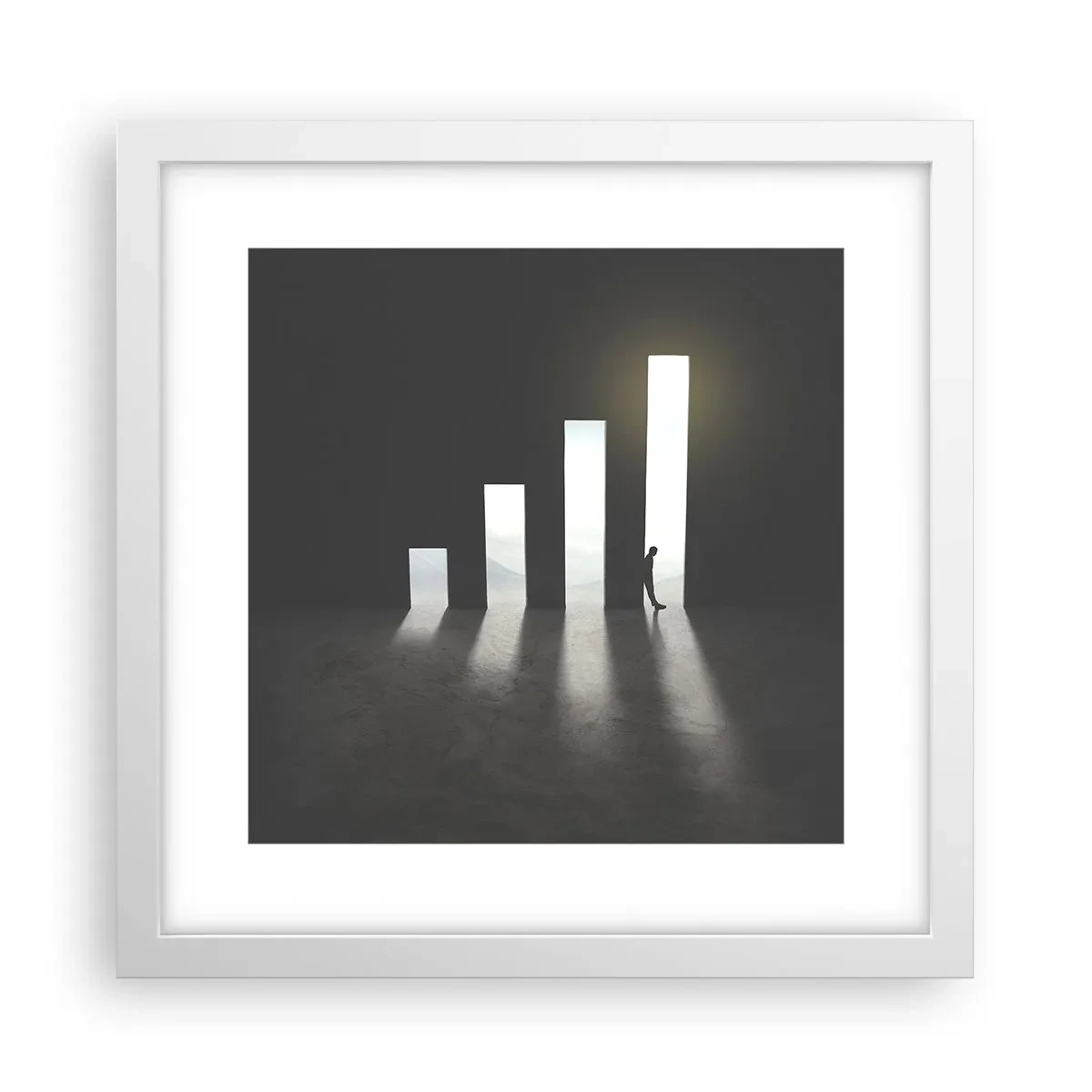Poster in einem weißen Rahmen - Erfolg – Impression - 30x30 cm