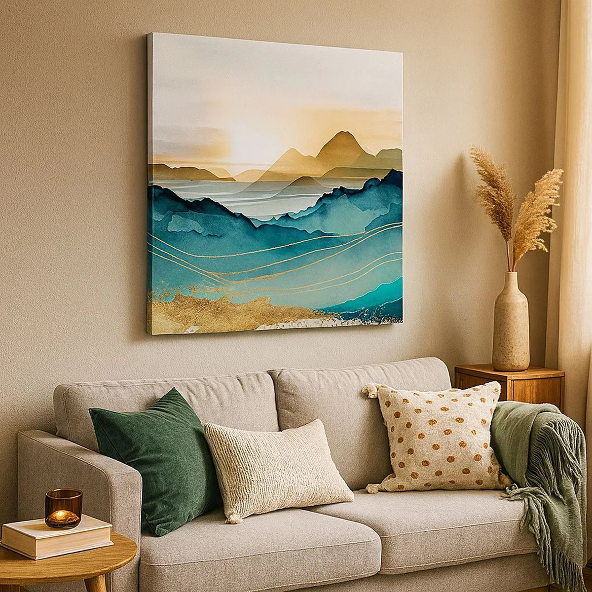 Bild auf Leinwand - Leinwandbild - Am Rande der Abstraktion – Landschaft - 30x30 cm