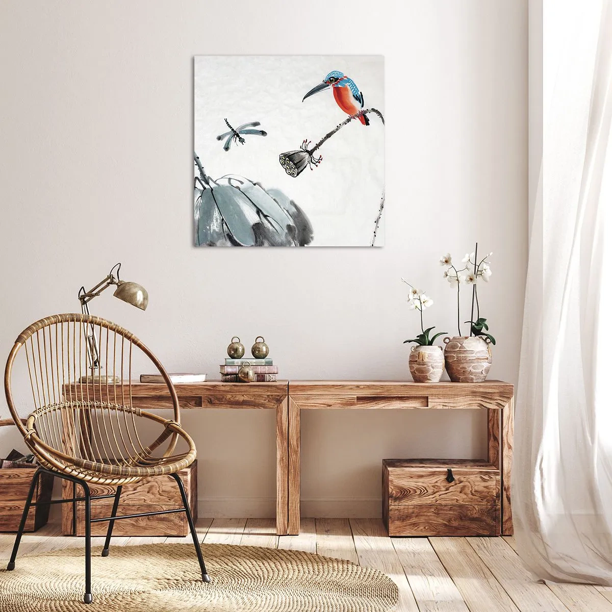 Bild auf Leinwand - Leinwandbild - Das Leben der Wiese - 60x60 cm