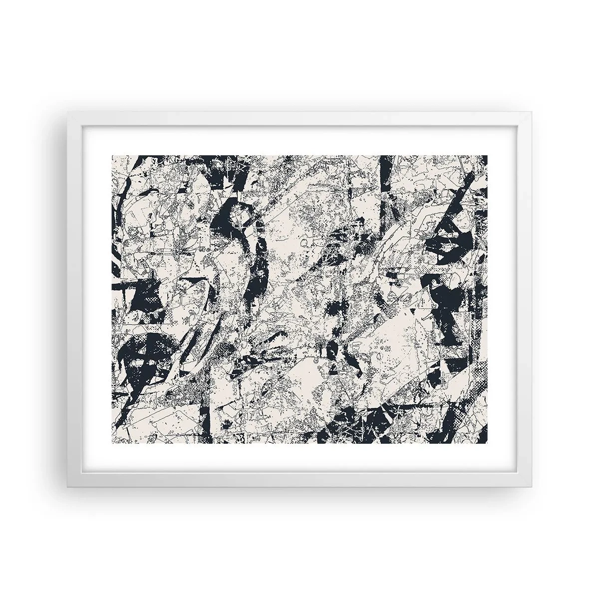 Poster in einem weißen Rahmen - Durchdringung der Gegensätze - 50x40 cm