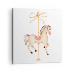 Bild auf Leinwand - Leinwandbild - Anmutiger Trab - 50x50 cm