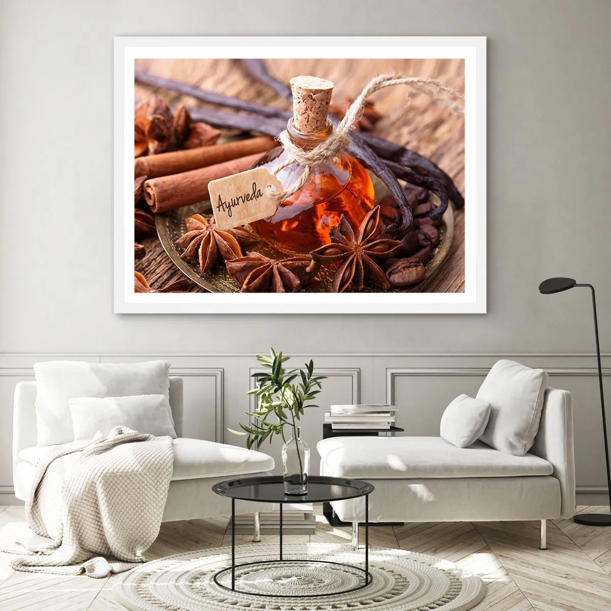 Poster in einem weißen Rahmen - Zur Einheit von Körper und Geist - 70x50 cm