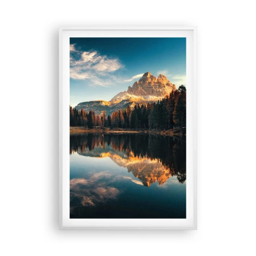 Poster in einem weißen Rahmen - Doppelte Landschaft - 61x91 cm