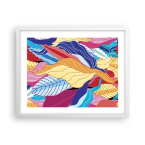 Poster in einem weißen Rahmen - Buntes Durcheinander - 50x40 cm