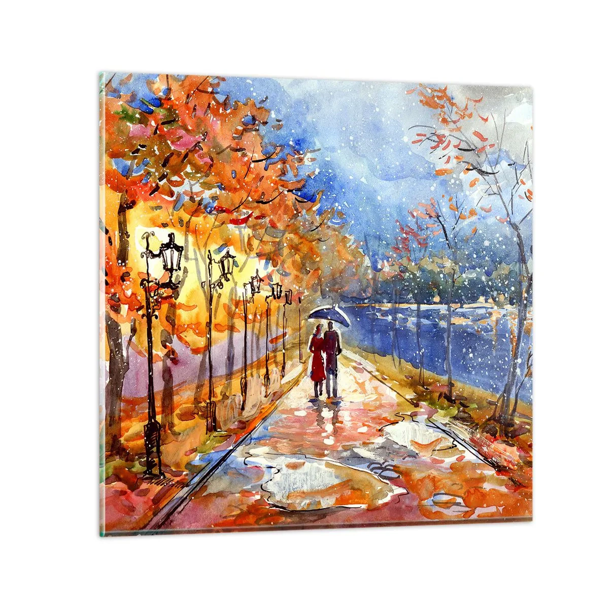 Glasbild - Bild auf glas - Gemeinsam bis an die Grenze der Zeit - 70x70 cm