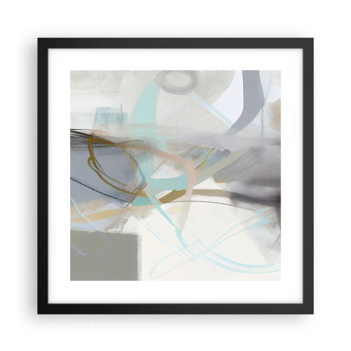 Poster in einem schwarzem Rahmen - Neblige Abstraktion - 40x40 cm