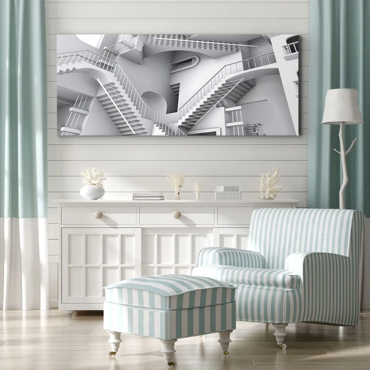 Bild auf Leinwand - Leinwandbild - Die Paradoxien des Weltraums - 100x40 cm