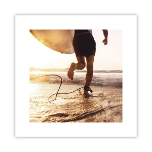 Poster - Um die Welle zu treffen - 30x30 cm