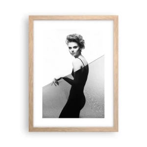 Poster in einem Rahmen aus heller Eiche - Magnetischer Blick - 30x40 cm