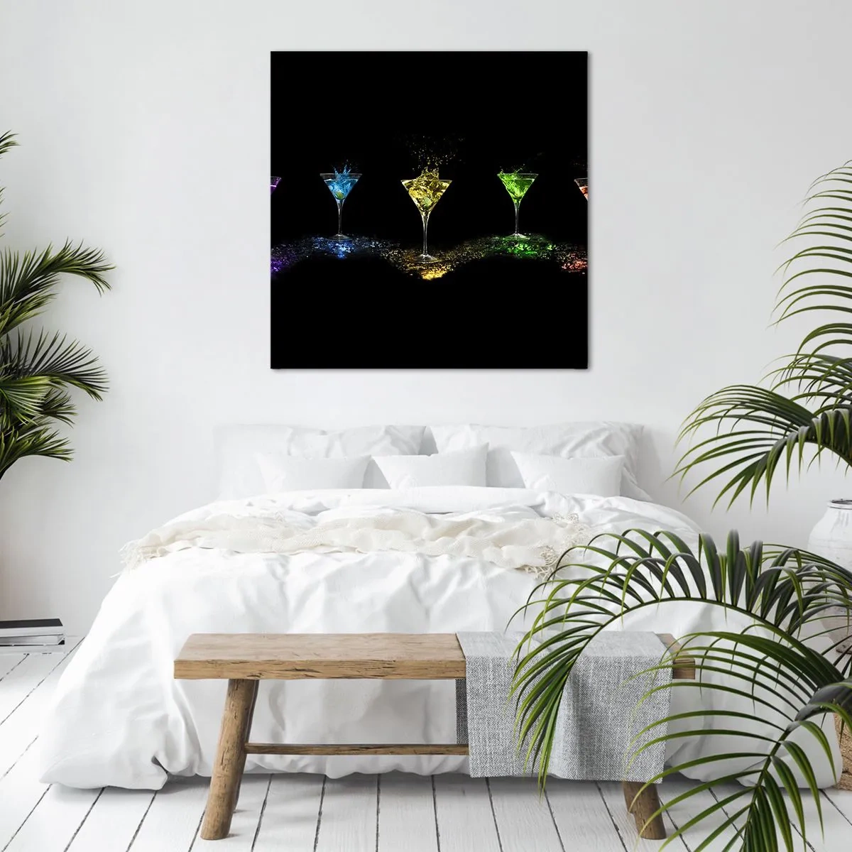 Bild auf Leinwand - Leinwandbild - Farben der Freude in Kristallglas - 70x70 cm