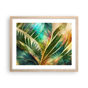 Poster in einem Rahmen aus heller Eiche - Farben der Tropen - 50x40 cm